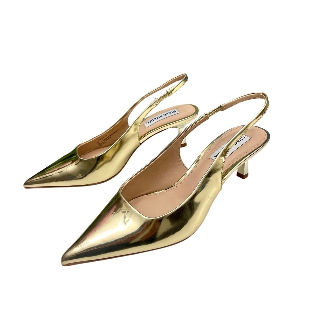 Steve Madden Aliz Slingback Pump In Gold Size 6